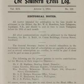 Southern Cross Log: Issue 228, August 1914