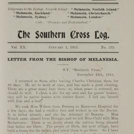 Southern Cross Log: Issue 233, January 1915