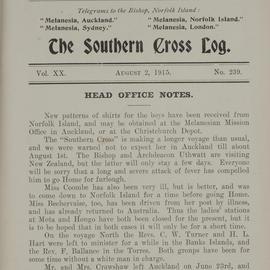 Southern Cross Log: Issue 239, August 1915