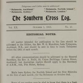 Southern Cross Log: Issue 241, October 1915