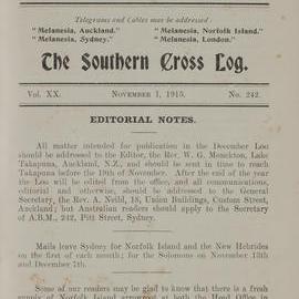 Southern Cross Log: Issue 242, November 1915