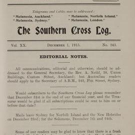 Southern Cross Log: Issue 243, December 1915