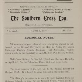 Southern Cross Log: Issue 246, March 1916