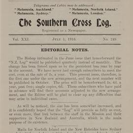Southern Cross Log: Issue 249, July 1916