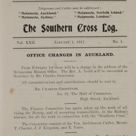 Southern Cross Log: Issue 1, January 1917
