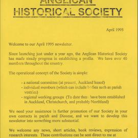 Anglican Historical Society: April 1995 - Newsletter 02