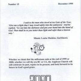 Anglican Historical Society: December 1999 - Newsletter 15