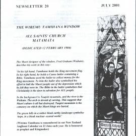 Anglican Historical Society: July 2001 - Newsletter 20