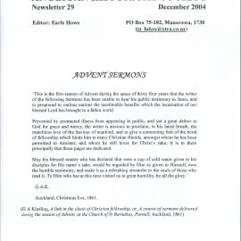 Anglican Historical Society: December 2004 - Newsletter 29