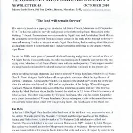 Anglican Historical Society: October 2010 - Newsletter 45