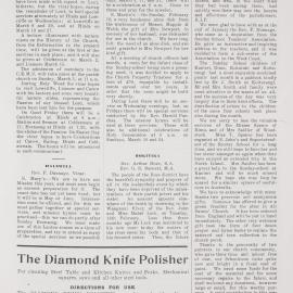 The Church News: Issue 2, March 1912 Supplement