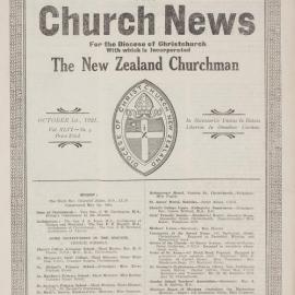 The Church News: Issue 4, October 1921