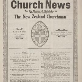 The Church News: Issue 9, March 1922