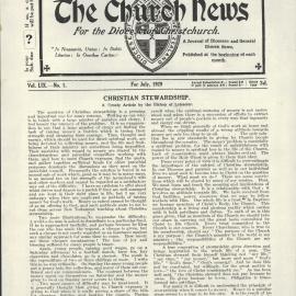 The Church News: Issue 1, July 1929