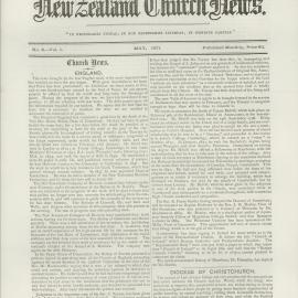 The New Zealand Church News: Issue 8, May 1871