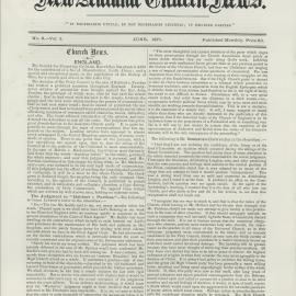 The New Zealand Church News: Issue 9, June 1871
