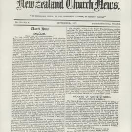 The New Zealand Church News: Issue 12, September 1871