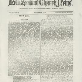 The New Zealand Church News: Issue 14, November 1871