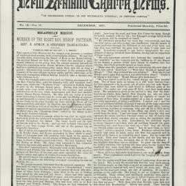 The New Zealand Church News: Issue 15, December 1871