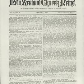 The New Zealand Church News: Issue 16, January 1872