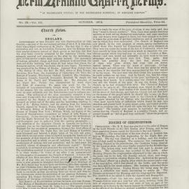 The New Zealand Church News: Issue 25, October 1872