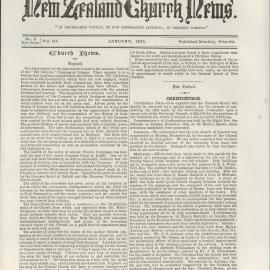 The New Zealand Church News: Issue 3, January 1873