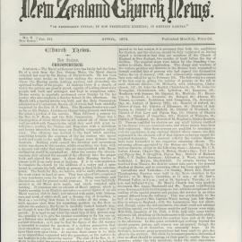 The New Zealand Church News: Issue 6, April 1873