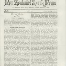The New Zealand Church News: Issue 9, July 1873