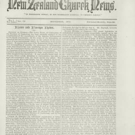 The New Zealand Church News: Issue 1, November 1873