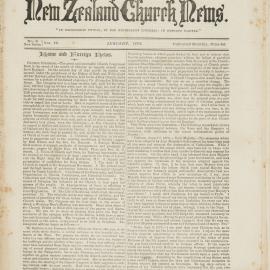 The New Zealand Church News: Issue 3, January 1874