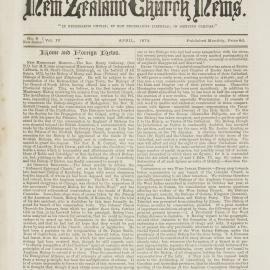 The New Zealand Church News: Issue 6, April 1874