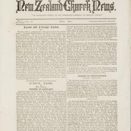 The New Zealand Church News: Issue 7, May 1874