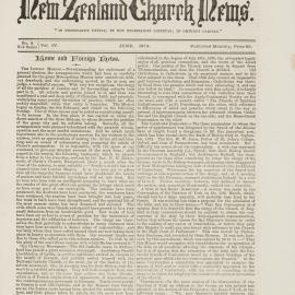 The New Zealand Church News: Issue 8, June 1874
