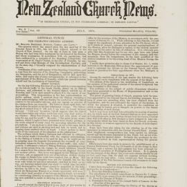 The New Zealand Church News: Issue 9, July 1874