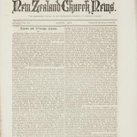 The New Zealand Church News: Issue 10, August 1874