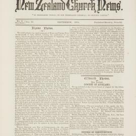 The New Zealand Church News: Issue 11, September 1874