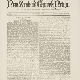 The New Zealand Church News: Issue 1, November 1874