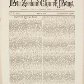 The New Zealand Church News: Issue 5, March 1875