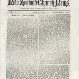 The New Zealand Church News: Issue 4, February 1876