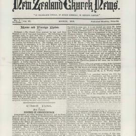 The New Zealand Church News: Issue 5, March 1876
