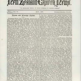 The New Zealand Church News: Issue 7, May 1876