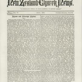 The New Zealand Church News: Issue 9, July 1876