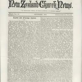 The New Zealand Church News: Issue 11, September 1876
