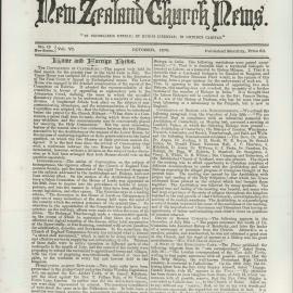 The New Zealand Church News: Issue 12, October 1876