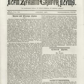 The New Zealand Church News: Issue 3, January 1877