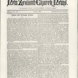 The New Zealand Church News: Issue 9, July 1877