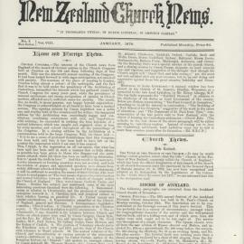 The New Zealand Church News: Issue 3, January 1878