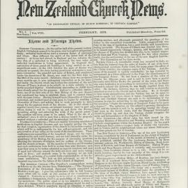 The New Zealand Church News: Issue 4, February 1878