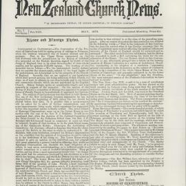 The New Zealand Church News: Issue 7, May 1878