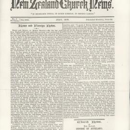 The New Zealand Church News: Issue 9, July 1878